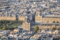 Aerial view of the Museum of the Louvre in Paris