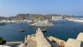 Aerial view of Mutrah Corniche in Oman. Royalty Free Stock Photo