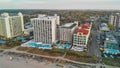 Aerial view of Myrtle Beach skyline on a beautiful day. Sand and buildings Royalty Free Stock Photo