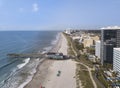 Aerial view of Myrtle Beach tourist attractions in Myrtle Beach, South Carolina Royalty Free Stock Photo