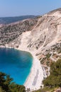 Aerial view of Myrtos beach on Kefalonia island Royalty Free Stock Photo