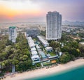 Aerial view of Na Jomtien, Pattaya City, Sattahip District, Chon Buri, Thailand Royalty Free Stock Photo