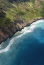 Aerial View Of Na Pali Coast In Kauai, Hawaii Royalty Free Stock Photo