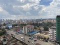 Aerial view of Nairobi skyline in Nairobi Kenya