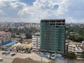 Aerial view of Nairobi skyline in Nairobi Kenya