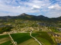 Aerial View of Nakan Eupseong Fortress, Suncheon, Jeonnam, South Korea, Asia Royalty Free Stock Photo