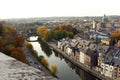 Aerial view of Namur, Belgium, Europe