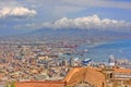 Aerial view of Naples with Mount Vesuvius, Italy Royalty Free Stock Photo