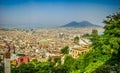 Aerial view of Napoli with Mount Vesuvius, Campania, Italy Royalty Free Stock Photo