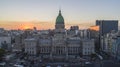 Aerial view of the National Congress of Argentina. Buenos Aires.