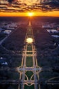 aerial view of the national mall at sunset Royalty Free Stock Photo