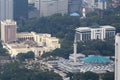 Aerial view of the National Mosque of Malaysia in Kuala Lumpur Royalty Free Stock Photo