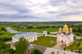 Aerial view of Nativity of the Theotokos and St.Therapont Luzhetsky Monastery, Mozhaysk
