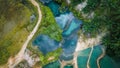 Abstract crystal clear Emerald pool during sunrise F. Royalty Free Stock Photo