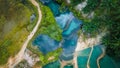 Abstract crystal clear Emerald pool during sunrise F. Royalty Free Stock Photo