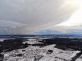 Aerial view on the natural winter landscape of the resi Royalty Free Stock Photo