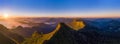 Aerial view nature background, Panorama of Phu Chi Dao at sunrise in Chiang rai, Thailand Royalty Free Stock Photo