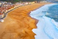 Aerial view Nazare beach Portugal