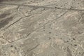 Aerial view Nazca desert near Pan American Highway Royalty Free Stock Photo