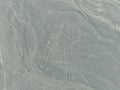 Aerial view of Nazca Lines - Hands geoglyph, Peru. Royalty Free Stock Photo