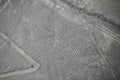 Aerial view of Nazca Lines - Spider geoglyph, Peru. Royalty Free Stock Photo