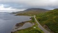 Aerial view of the NC500 road in Scotland Royalty Free Stock Photo