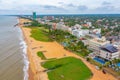 Aerial view of Negombo beach in Sri Lanka Royalty Free Stock Photo