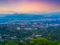 Aerial view of Nelspruit city twilight in Mpumalanga South Africa Royalty Free Stock Photo