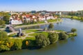 Aerial view of Nemiga, Minsk. Belarus Royalty Free Stock Photo