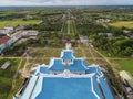 Aerial view of new Basilica of Our Lady of La Vang, Lavang holy land, Quang Tri, Vietnam Royalty Free Stock Photo