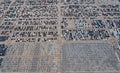 Aerial view of new cars lined up at Industrial Port to export Royalty Free Stock Photo