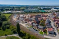 Aerial view of new houses being built / constructed Royalty Free Stock Photo