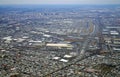 Aerial view of the New Jersey turnpike and Newark Liberty International Airport