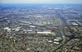 Aerial view of the New Jersey turnpike and Newark Liberty International Airport