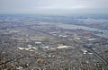 Aerial view of the New Jersey turnpike and Newark Liberty International Airport