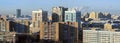 Aerial view of the new and old apartment houses. Moscow, Russia