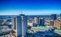 Aerial view of New Orleans skyline on a sunny winter day, Louisiana Royalty Free Stock Photo