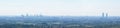 Aerial view of the new Skyline of Milan seen from the Milanese hinterland Royalty Free Stock Photo