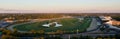 Aerial view of the new UBS Arena at Belmont Park race track in Elmont, New York