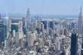 Aerial View of New York City from The Edge Observation Deck at Hudson Yards Royalty Free Stock Photo