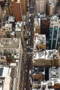 Aerial view of New York City Manhattan  with skyscrapers and streets Royalty Free Stock Photo