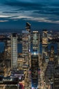 Aerial View of New York City's Skyline at Night from Empire State Building Royalty Free Stock Photo