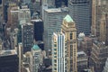 Fifth Avenue Manhattan Skylines Aerial View, New York City Royalty Free Stock Photo