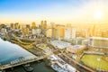 Aerial view of Newark New Jersey skyline Royalty Free Stock Photo