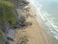 Aerial view of the Newgale Beach, Wales