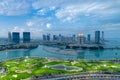 Aerial view Newly Develop Lusail City Skyline