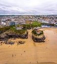 Aerial view of Newquay in Cornwall