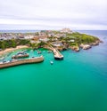 Aerial view of Newquay in Cornwall