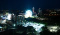 Aerial view of Niagara Falls City at night Royalty Free Stock Photo