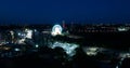 Aerial view of Niagara Falls City at night Royalty Free Stock Photo